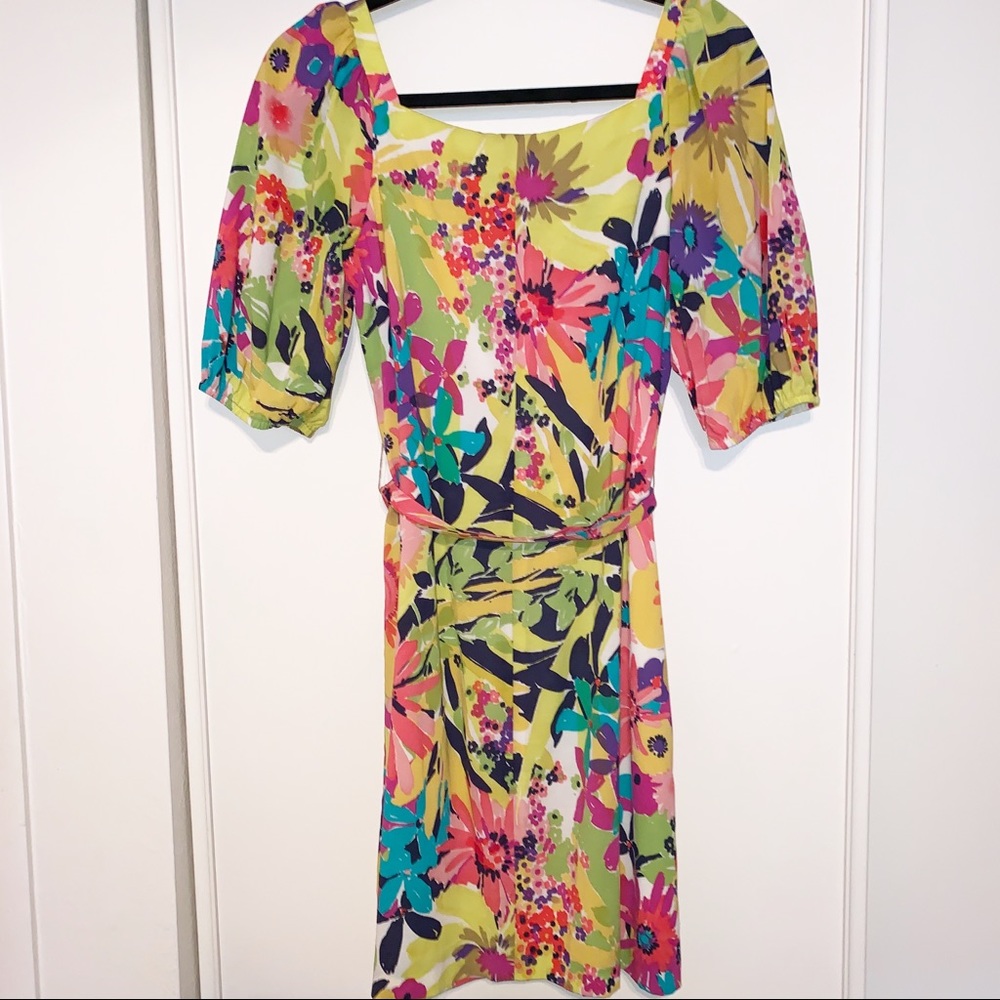 Trina Turk Size 0 Floral Multicolored Dress - Picture 6 of 8